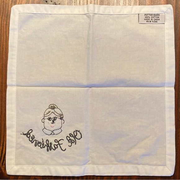 Pottery Barn Bar Lingo Embroidered Towel and Napkin Set - Picture 10 of 13